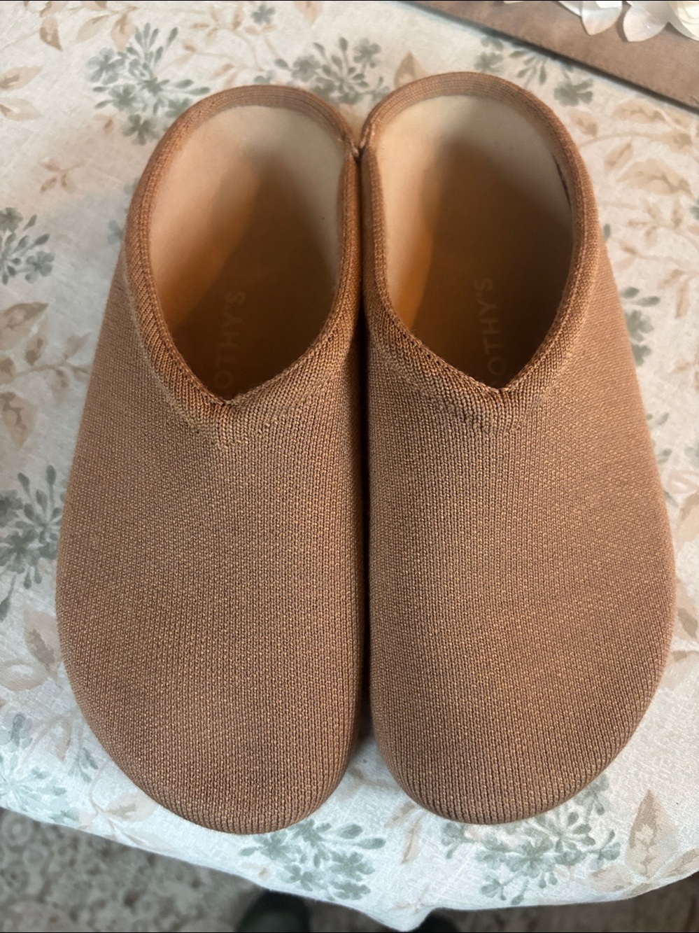 Rothy's Women's Tan Knit Slip-On Mules - Picture 2 of 4
